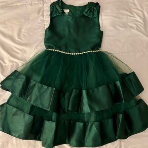 Bonnie Jean Green Formal Kids Dress